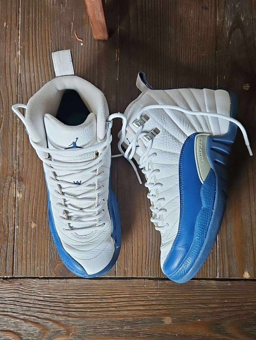 Nike Air Jordan 12 Retro Men’s Shoes - White & Blue